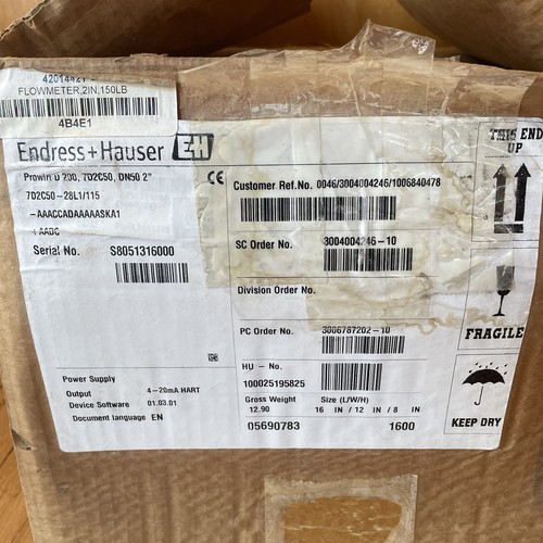 Endress hauser 7d2c50 - 7d2c50, proline
